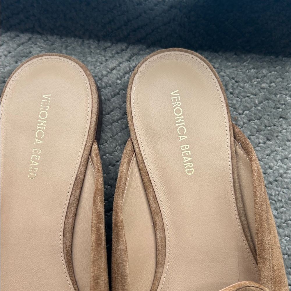 Veronica Beard Women’s Hazelwood Penny Suede Mules Size 8.5M - Picture 2 of 11